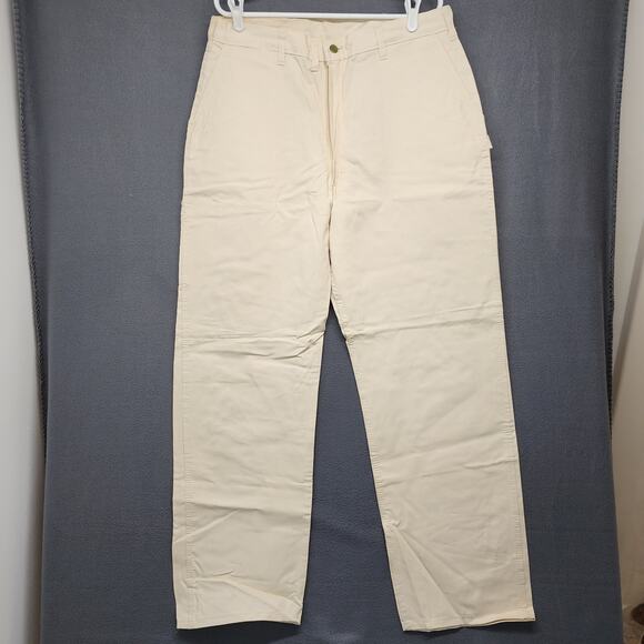 Vintage Osh Kosh B'Gosh Pants Mens 38x32 Cream Painter Dungarees Canvas USA NEW